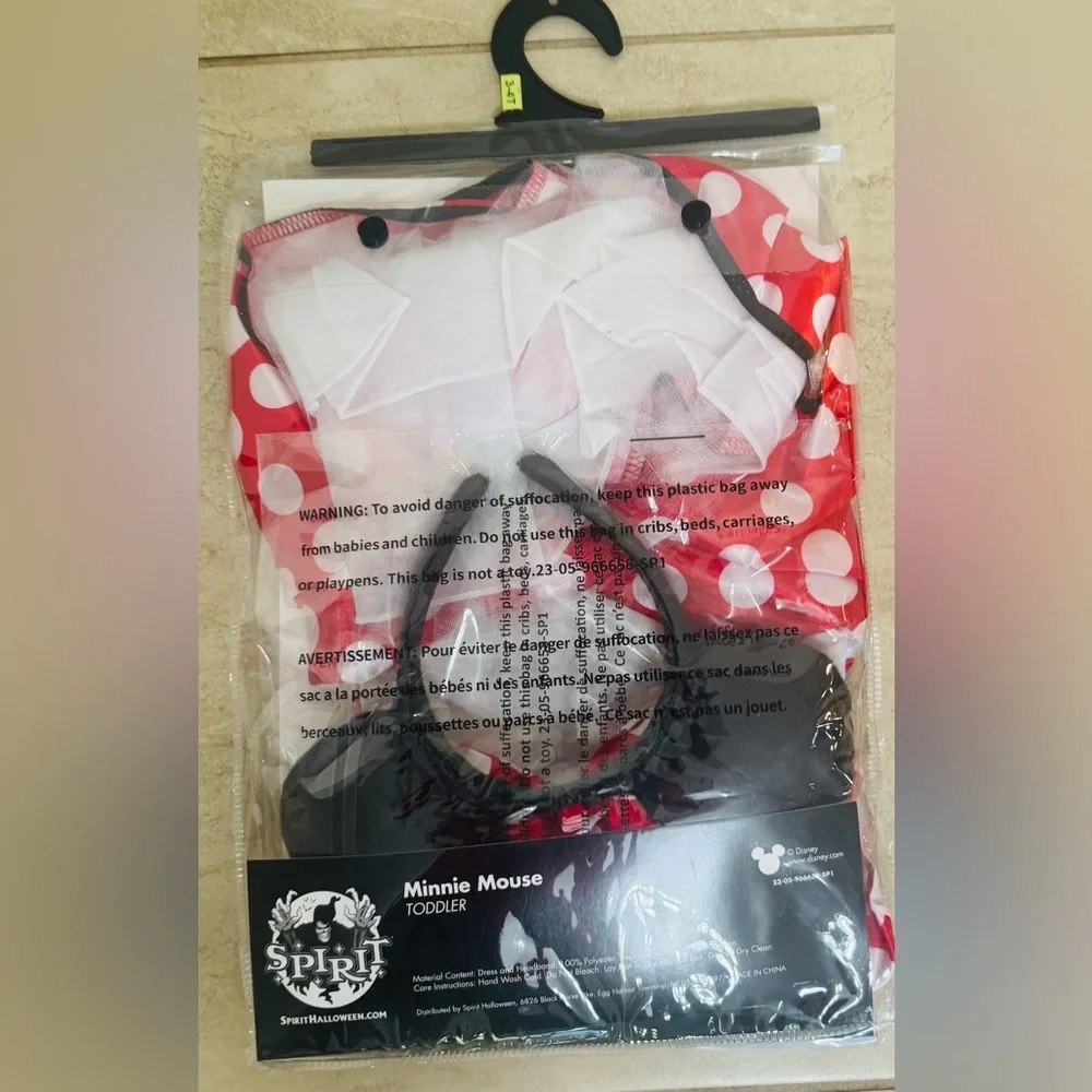 Disney Toddler Minnie Mouse Red Dress and Disney Minnie Mouse Bucket